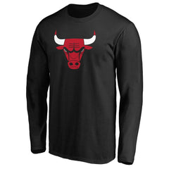 Chicago Bulls Primary Team Logo Long Sleeve T-Shirt Black - NBA