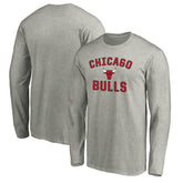 Chicago Bulls Victory Arch Long Sleeve T-Shirt Heathered Gray - NBA