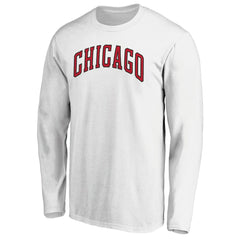 Chicago Bulls Alternate Team Logo Long Sleeve T-Shirt White - NBA