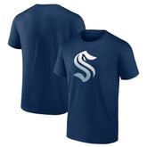 Seattle Kraken Gradient Logo T-Shirt - Deep Sea Blue - NHL