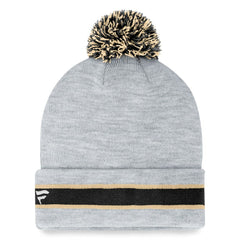 New Orleans Saints Cuffed Knit Hat with Pom Heather Gray | Fanatics