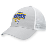 Los Angeles Rams Trucker Snapback Hat Heather Gray/White | Fanatics