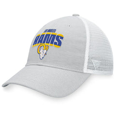 Los Angeles Rams Trucker Snapback Hat Heather Gray/White | Fanatics