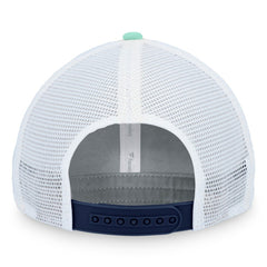 Seattle Kraken Fanatics Iconic Gradient Trucker Snapback Hat - Deep Sea Blue/White - NHL