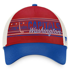 Washington Capitals Fanatics True Classic Retro Trucker Snapback Hat - Red/Royal - NHL