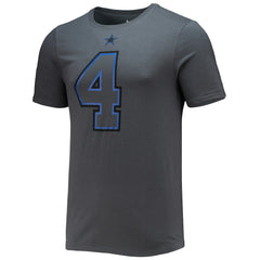 Dak Prescott Dallas Cowboys Player Name & Number T-Shirt Charcoal | Nike for Sale