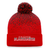 Chicago Blackhawks Fanatics Iconic Gradient Cuffed Knit Hat with Pom - Red - NHL