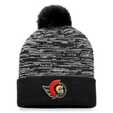 Ottawa Senators Fanatics Defender Cuffed Knit Hat with Pom - Black - NHL