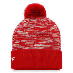 Chicago Blackhawks Fanatics Defender Cuffed Knit Hat with Pom - Red - NHL