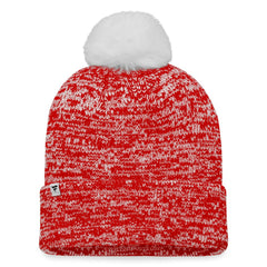 Chicago Blackhawks Fanatics Women's Glimmer Cuffed Knit Hat with Pom - Red - NHL