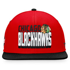 Chicago Blackhawks Fanatics Heritage Retro Two-Tone Snapback Hat - Red/Black - NHL