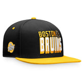 Boston Bruins Fanatics Heritage Retro Two-Tone Snapback Hat - Black/Gold - NHL