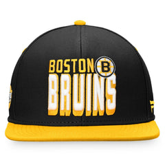 Boston Bruins Fanatics Heritage Retro Two-Tone Snapback Hat - Black/Gold - NHL