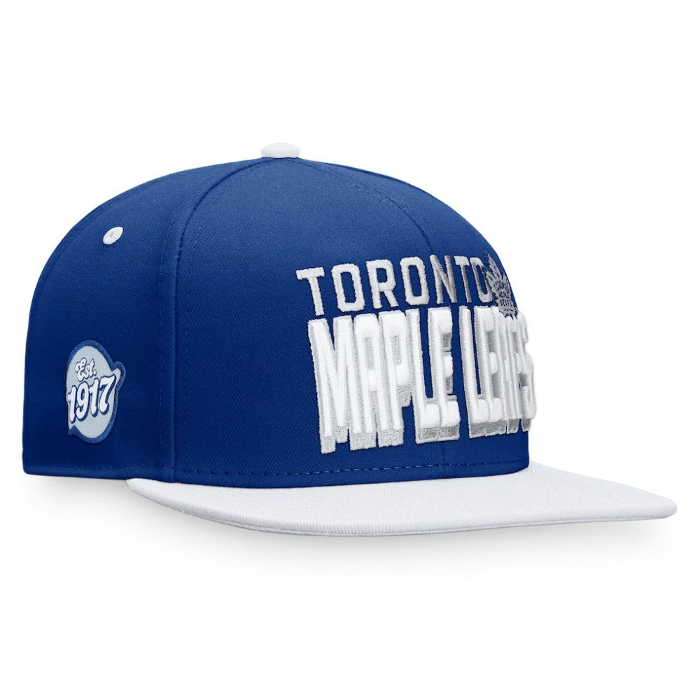 Toronto Maple Leafs Fanatics Heritage Retro Two-Tone Snapback Hat - Blue/White - NHL