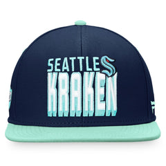 Seattle Kraken Fanatics Heritage Retro Two-Tone Snapback Hat - Navy/Blue - NHL