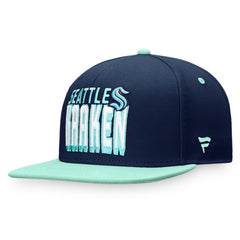 Seattle Kraken Fanatics Heritage Retro Two-Tone Snapback Hat - Navy/Blue - NHL