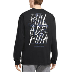 Philadelphia 76ers Courtside Established City Max90 Long Sleeve T-Shirt Black - NBA