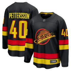 Elias Pettersson Vancouver Canucks Fanatics Breakaway Jersey - Black - NHL