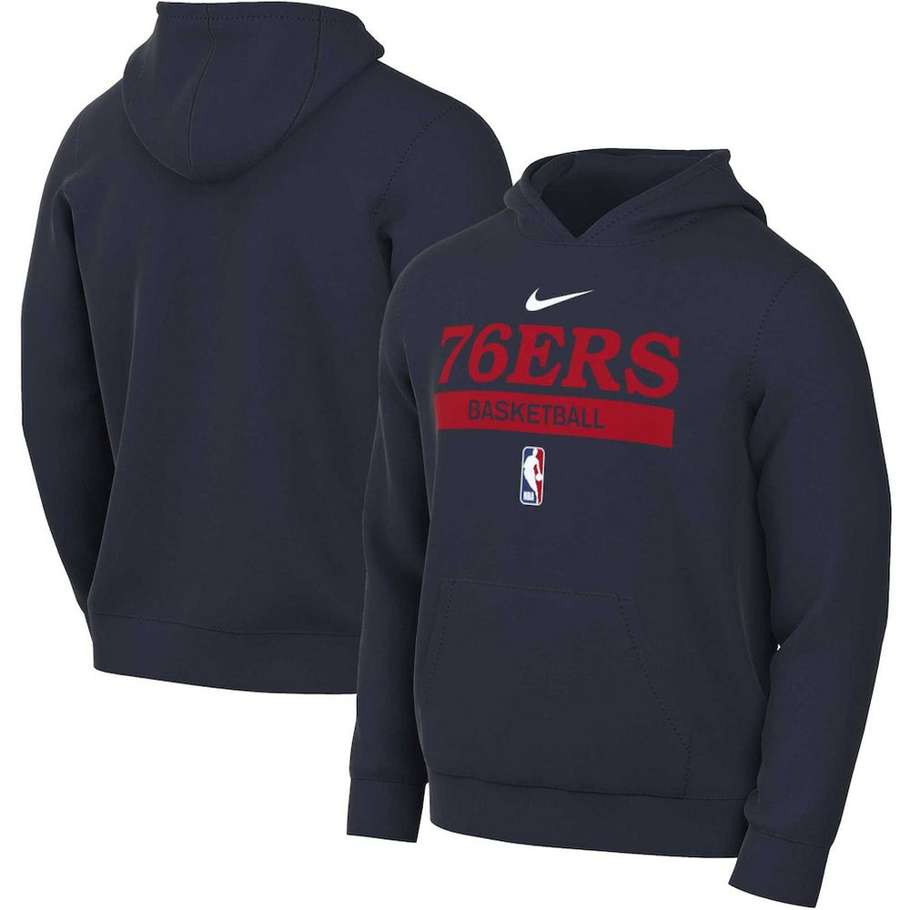 Philadelphia 76ers 2022/23 Spotlight On-Court Practice Performance Pullover Hoodie Navy - NBA