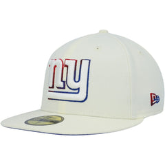 New York Giants New Era Chrome Color Dim 59FIFTY Fitted Hat Cream | NFL