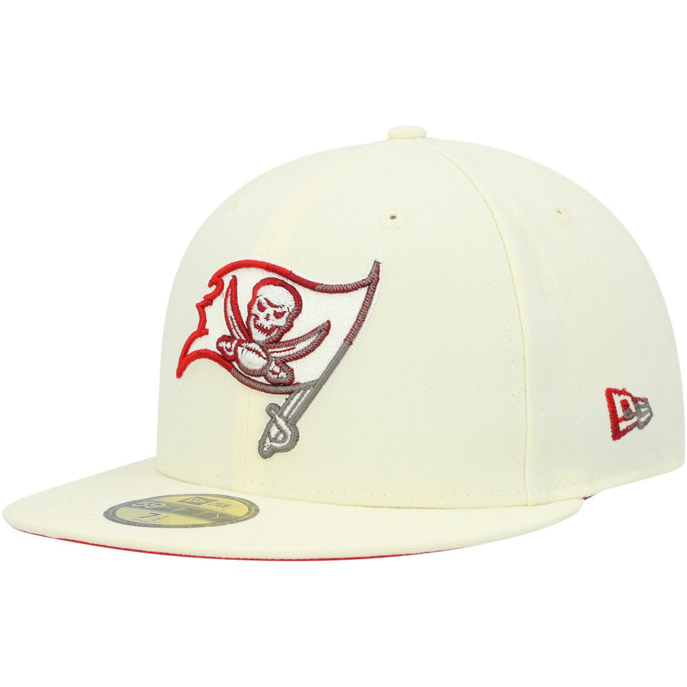 Tampa Bay Buccaneers New Era Chrome Color Dim 59FIFTY Fitted Hat Cream | NFL