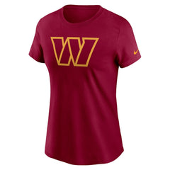Washington Commanders Women's Logo Cotton Essential T-Shirt Burgundy | Nike for Sale