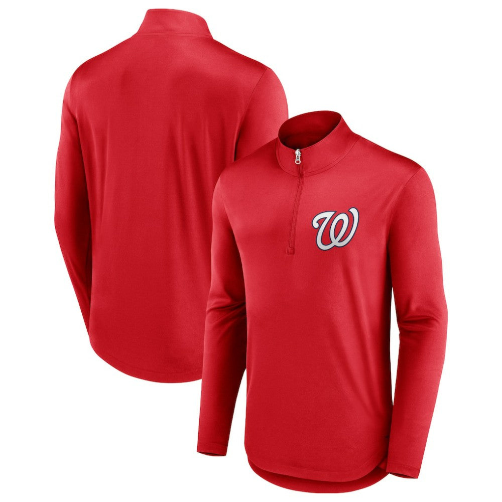 Washington Nationals Fanatics Tough Minded Lightweight Quarter-Zip Pullover - MLB