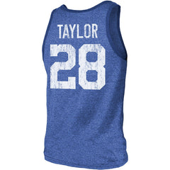 Jonathan Taylor Indianapolis Colts Majestic Threads Player Name & Number Tri-Blend Tank Top Heathered Royal | NFL