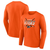 Philadelphia Flyers Fanatics Covert Long Sleeve T-Shirt - Orange - NHL