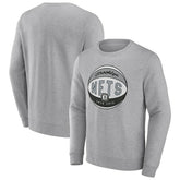 Brooklyn Nets True Classics Vint Pullover Sweatshirt Heathered Gray - NBA