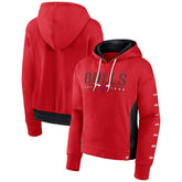Chicago Bulls Women's Iconic Halftime Colorblock Pullover Hoodie Red - NBA