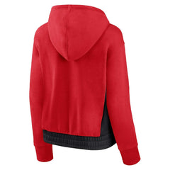 Chicago Bulls Women's Iconic Halftime Colorblock Pullover Hoodie Red - NBA