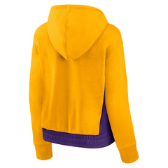 Los Angeles Lakers Women's Iconic Halftime Colorblock Pullover Hoodie Gold - NBA