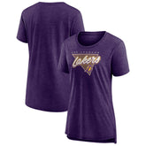 Los Angeles Lakers Women's True Classics Tri-Blend T-Shirt Heathered Purple - NBA