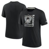 Las Vegas Raiders Wordmark Logo Tri-Blend T-Shirt Black | Nike for Sale