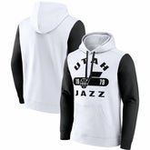 Utah Jazz Attack Colorblock Pullover Hoodie White/Black - NBA