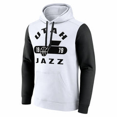 Utah Jazz Attack Colorblock Pullover Hoodie White/Black - NBA