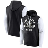 Brooklyn Nets Attack Colorblock Pullover Hoodie Black/White - NBA