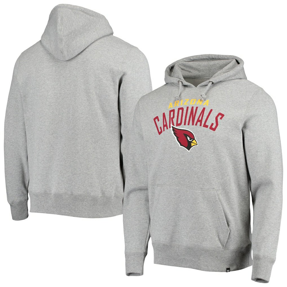 Arizona Cardinals '47 Outrush Headline Pullover Hoodie Heathered Gray | 47 brand