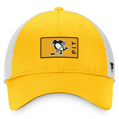 Pittsburgh Penguins Fanatics Authentic Pro Trucker Snapback Hat - Gold/White - NHL