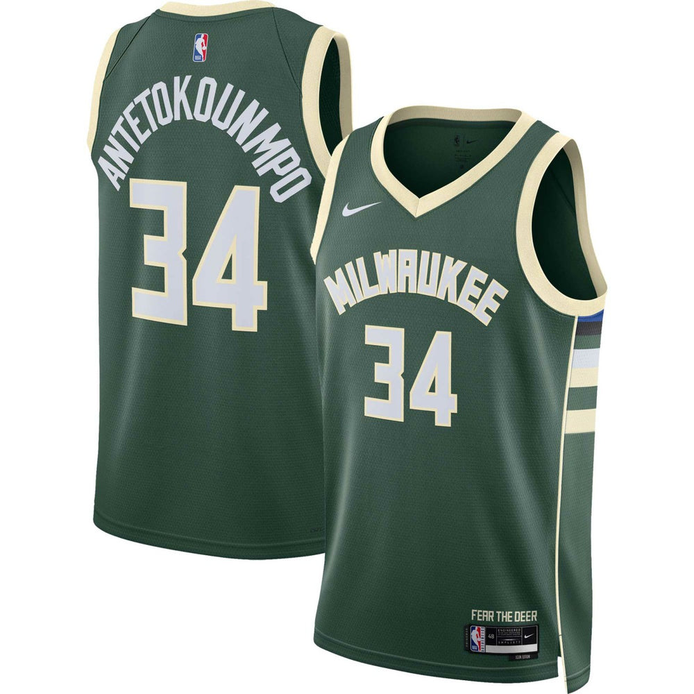 Giannis Antetokounmpo Milwaukee Bucks Unisex Swingman Jersey Icon Edition Hunter Green - NBA