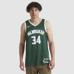 Giannis Antetokounmpo Milwaukee Bucks Unisex Swingman Jersey Icon Edition Hunter Green - NBA