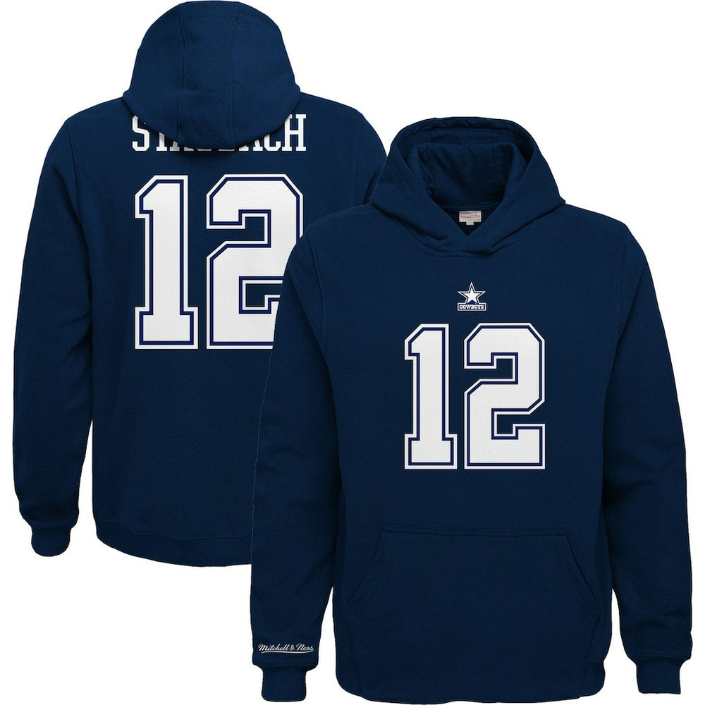 Dallas Cowboys Youth Retired Player Name & Number Pullover Hoodie Navy | Mitchell & Ness