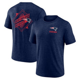 New England Patriots Diamond Scroll Tri-Blend T-Shirt Navy | NFL