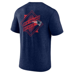 New England Patriots Diamond Scroll Tri-Blend T-Shirt Navy | NFL