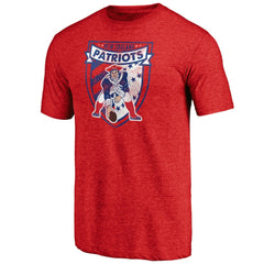 New England Patriots Hometown Collection The Shield Tri-Blend T-Shirt Red | NFL