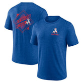 New England Patriots Diamond Scroll Tri-Blend T-Shirt Royal | NFL