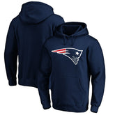 New England Patriots Primary Logo Fitted Pullover Hoodie Navy | NFL