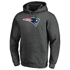 New England Patriots Primary Logo Fitted Pullover Hoodie Charcoal | NFL