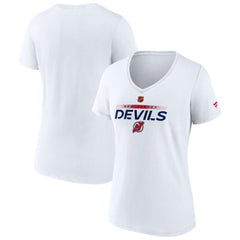 New Jersey Devils Fanatics Women's Special Edition V-Neck T-Shirt - White - NHL